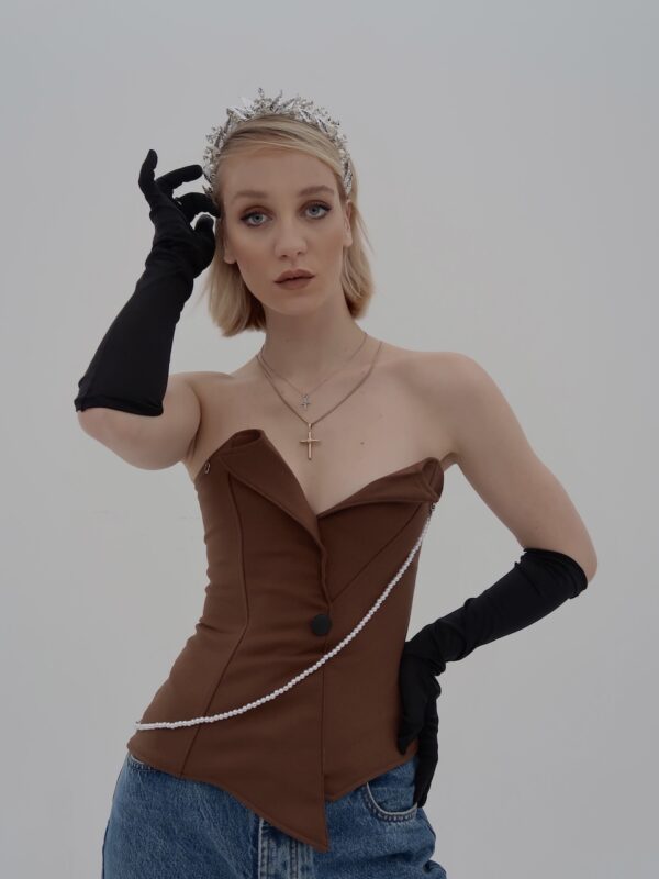 Jargon Brown Long Corset - Image 3