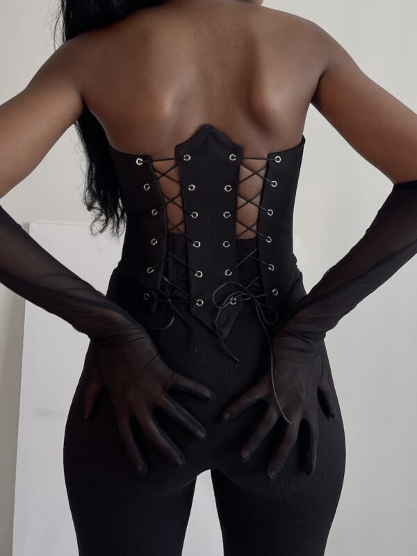 Desert Rose Black Corset - Image 3