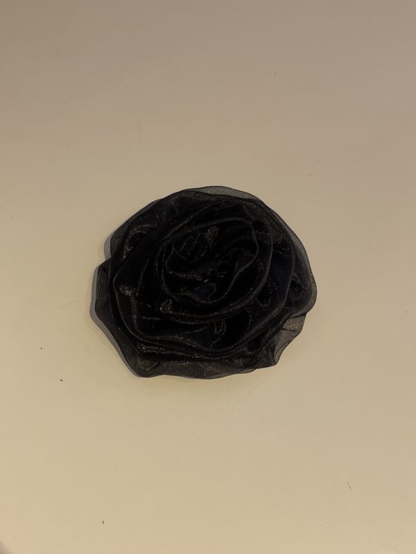 Renesmee Black Tulle Rose Brooch - Image 3