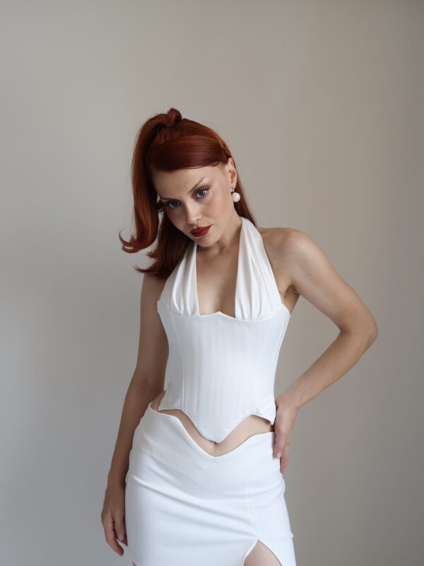 Heartbreaker Sunset Off-White Corset - Image 6