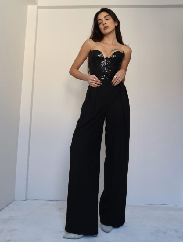 Hollywood Classy Black Wide Leg Trousers - Image 8