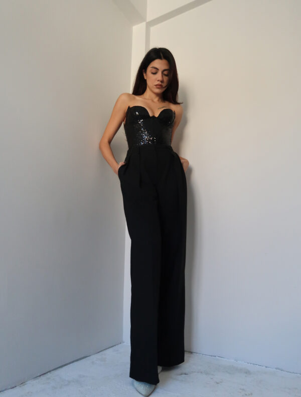 Hollywood Classy Black Wide Leg Trousers - Image 7