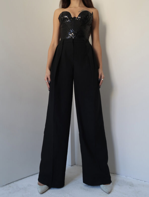 Hollywood Classy Black Wide Leg Trousers - Image 9