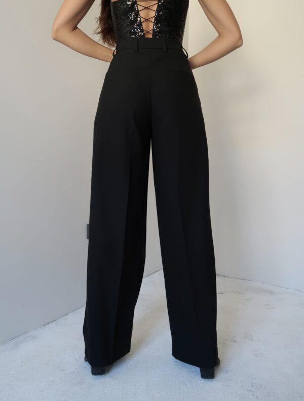 Hollywood Classy Black Wide Leg Trousers - Image 4