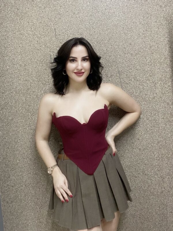 Desert Rose Burgundy Corset - Süheyla's Choice - Image 2