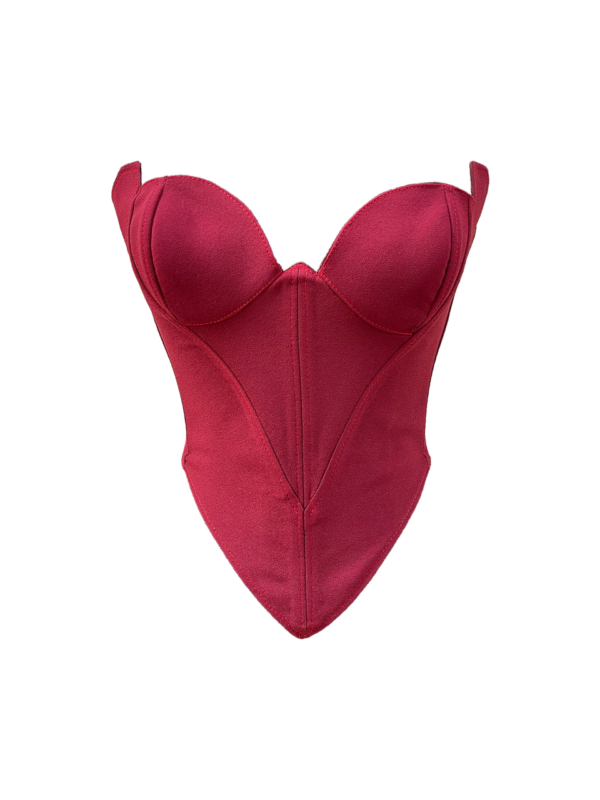 Desert Rose Burgundy Corset - Süheyla's Choice