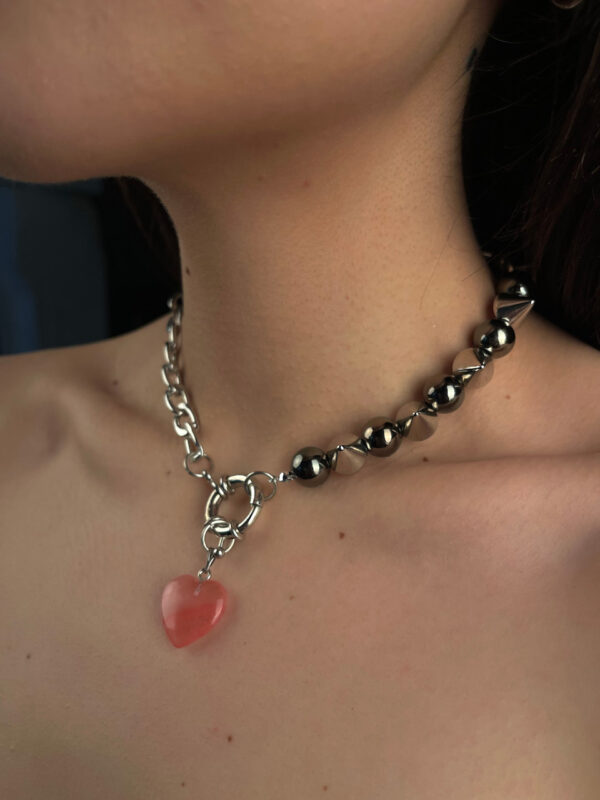 Blessed Collection - Crystal Red Heart Necklace - Image 2