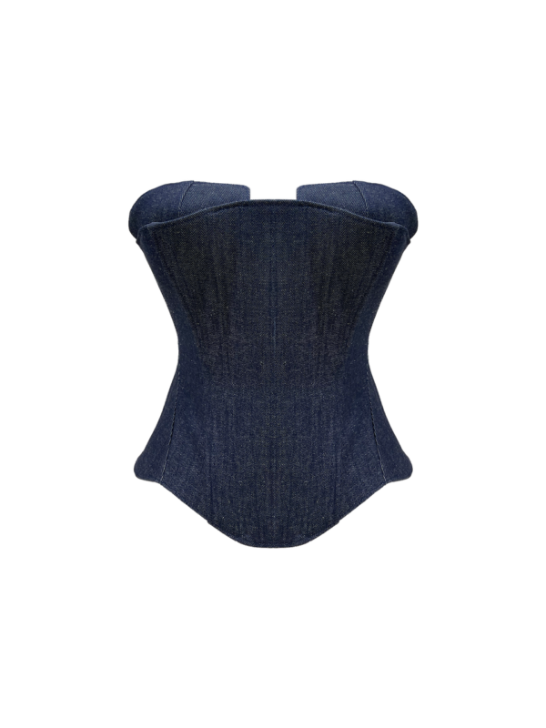 Cherry Boom Collection - Bloody Mary Denim Corset